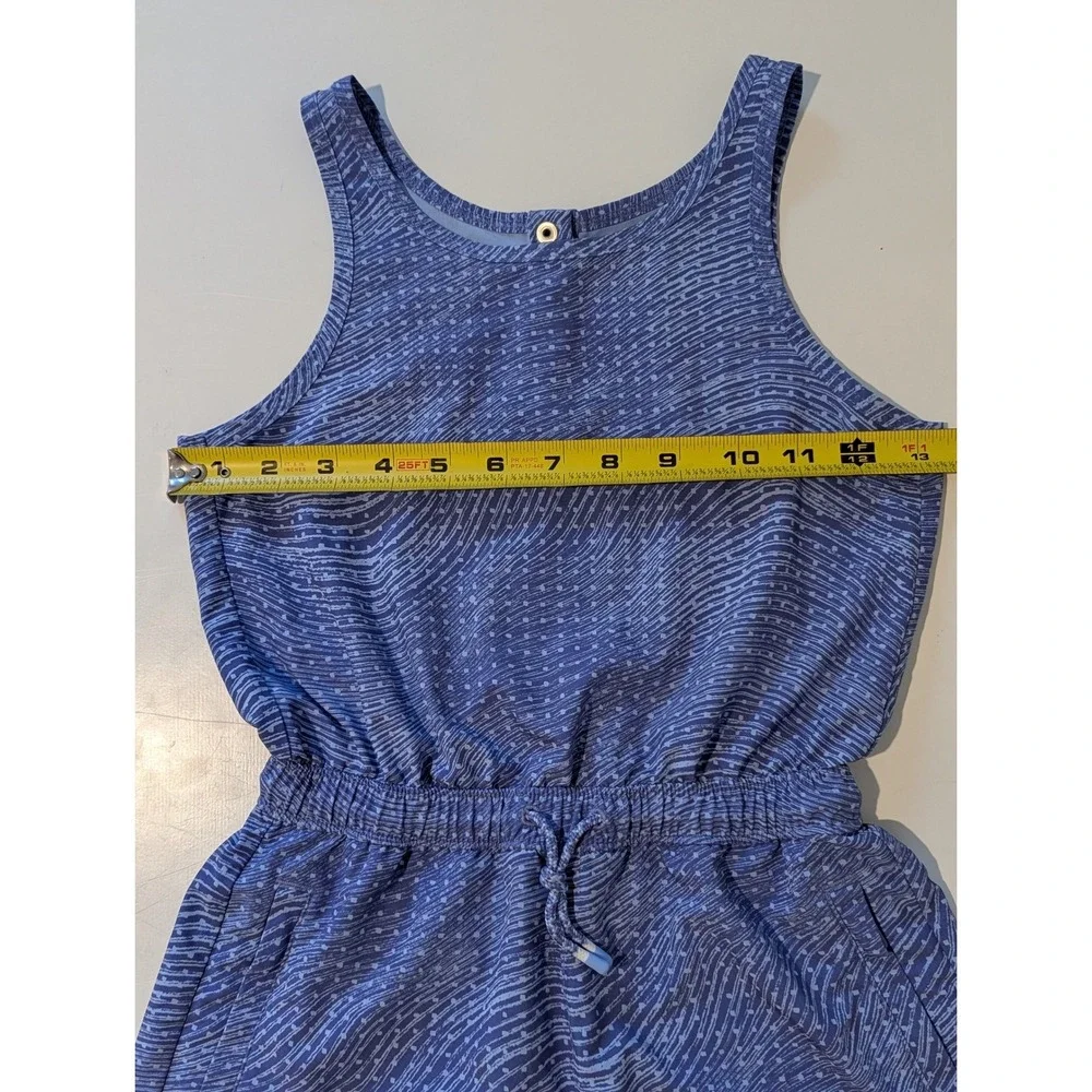 Athleta Girl Blue Wavy Dot Print Romper Kids Size XS 6 Activewear One Piece